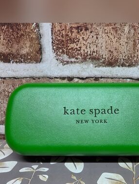 kate spade Bright Green and Black Hard Eyewear Case